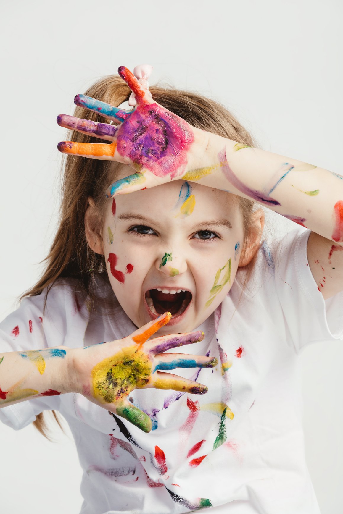 Little Girl with Body Paint